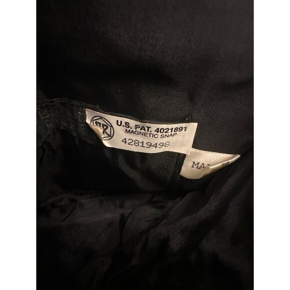 Vintage Black Evening Clutch With Gold Beaded Detail & Magnetic Snap Closure - Picture 4 of 5